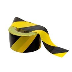 FITA ZEBRADA 100M AMARELO E PRETO 70MM