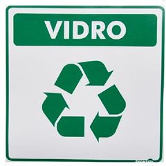PLACA LIXO VIDRO 18X18X00