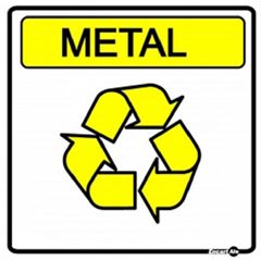 PLACA LIXO METAL 18X18X00