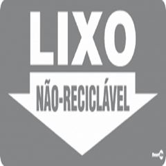 PLACA LIXO NÃO RECICLÁVEL 13X30X0,80