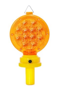 SINALIZADOR AMARELO PARA CONE SUPER LED 12 Á PILHA 
