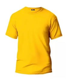 CAMISA DE MALHA MANGA CURTA AMARELA TAM. P