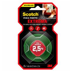 FITA DUPLA FACE ESPUMA SCOTCH FIXA F 3M EXTREMA 12MM X 2M