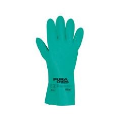 LUVA SEGURANÇA PURACHEM NITRILICA COM FORRO VERDE TAM.P/7 CA 51168