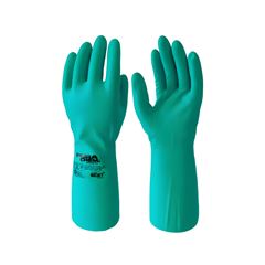 LUVA SEGURANÇA PURACHEM NITRILICA SEM FORRO LONGA VERDE 46CM TAM.M/8 CA 51128