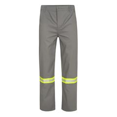 CALÇA ELETRICISTA NR10 RISCO II CINZA TAM. GG REFLETIVO VERDE CA 44109