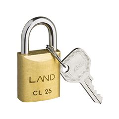 CADEADO TRADICIONAL LATÃO LAND 25MM