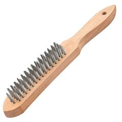 ESCOVA MANUAL AÇO CARBONO 4 FILEIRAS COM CABO