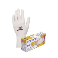 LUVA LATEX DESCARTAVEL BRANCA TAM. G/9 CX C/100UN CA 15112