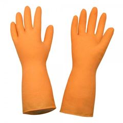 LUVA LATEX COM FORRO LARANJA TAM. G CA 6110