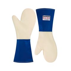 LUVA RADIANT HEAT MÃO DE GATO PALMA ARAMIDA AZUL E CRU 45CM CA 28688