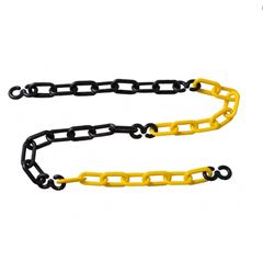CORRENTE PLASTICA ELO PEQUENO PRETO E AMARELO